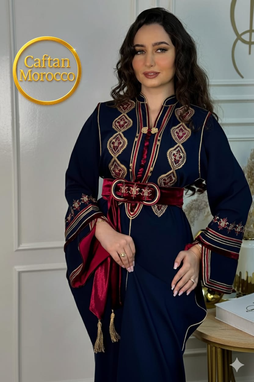 Luxury Moroccan Caftan (Caftan Marocain) - The Magic of Handmade Embroidery and Authentic Moroccan Quality.