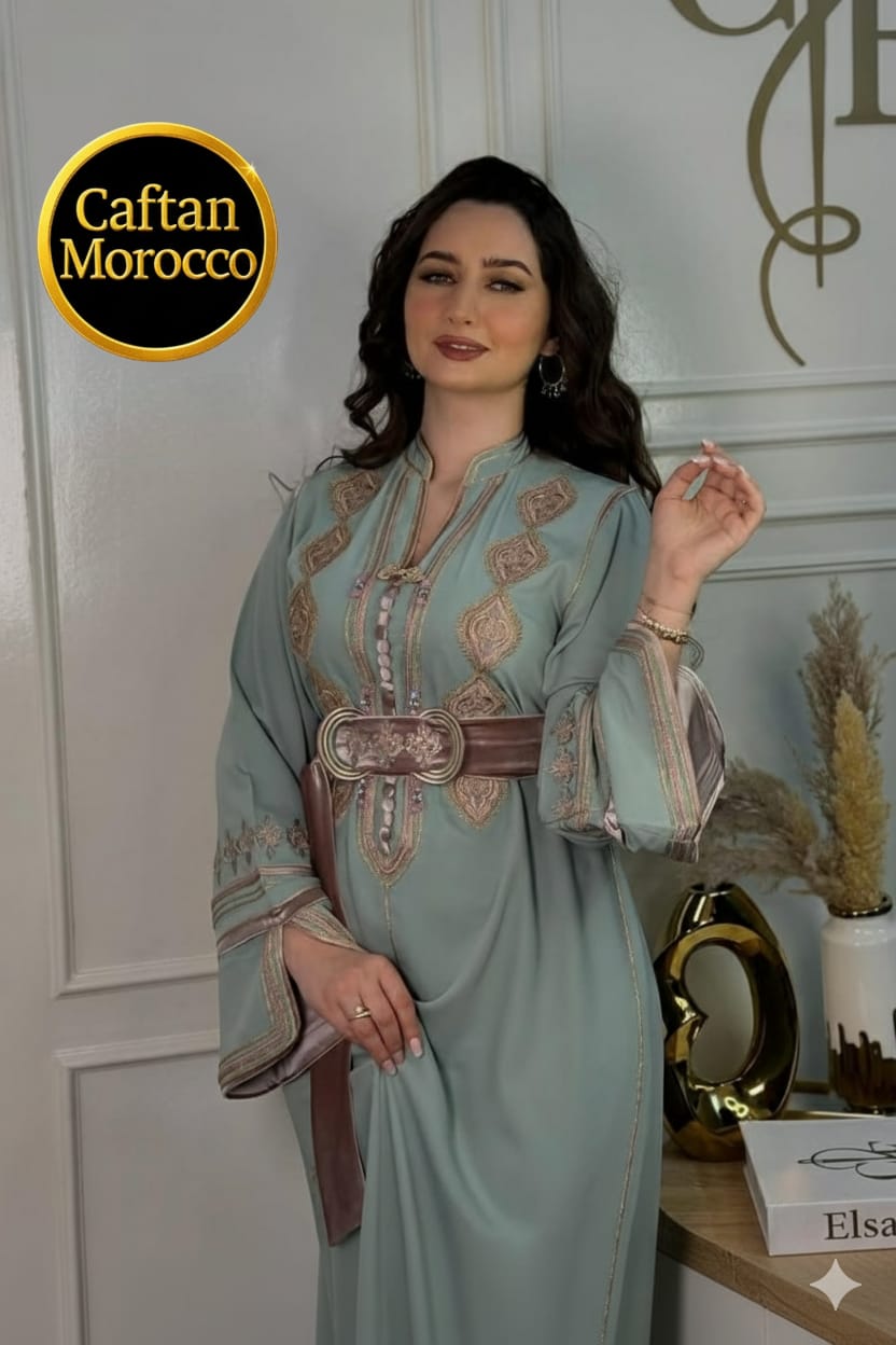 Luxury Moroccan Caftan (Caftan Marocain) - The Magic of Handmade Embroidery and Authentic Moroccan Quality.