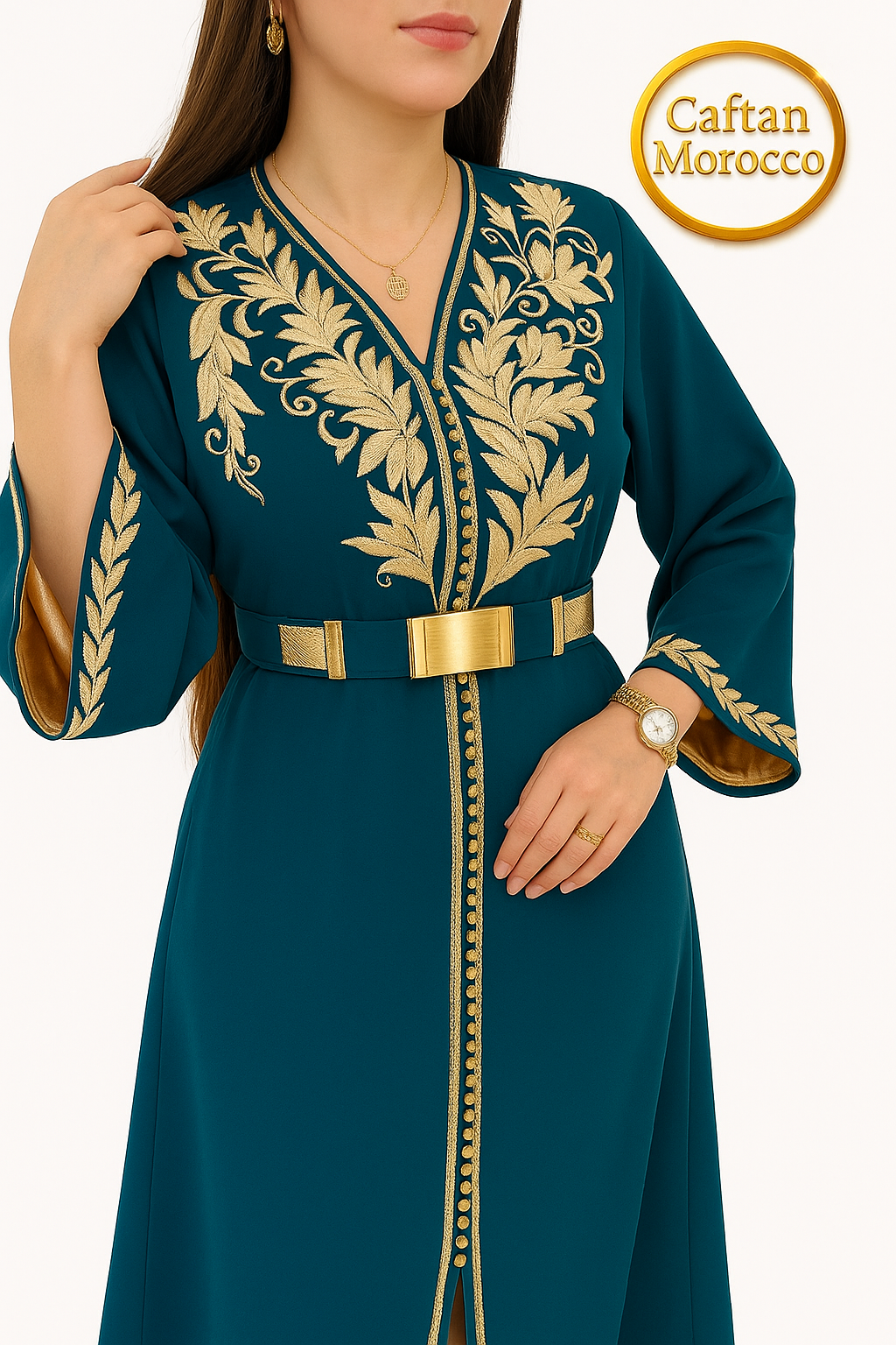 Caftan Marocain Traditionnel – Handmade Moroccan Kaftan